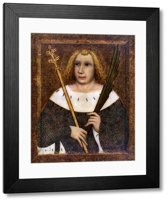 Framed Print : St Vitus, 1365-1367 (1955). Artist: Master Theodoric Framed Print : St Vitus, 1365-1367 (1955). Artist: Master Theodoric