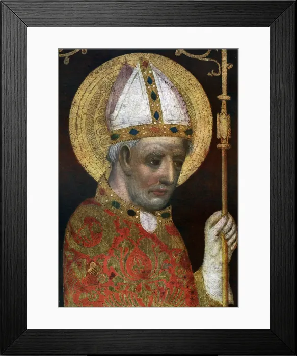 Framed Print : St Adalbert, detail, after 1370 (1955). Artist: Master Theodoric Framed Print : St Adalbert, detail, after 1370 (1955). Artist: Master Theodoric