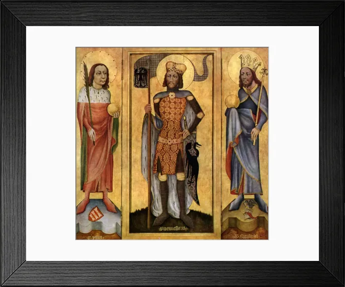 Framed Print : Mulhouse Altarpiece, open, c1385 (1955) Framed Print : Mulhouse Altarpiece, open, c1385 (1955)