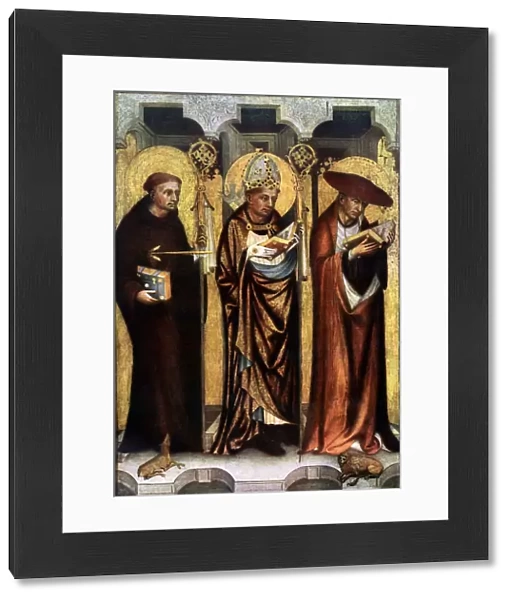 St Giles, St Gregory, and St Jerome, c1380 (1955). Artist: Master of the Trebon Altarpiece