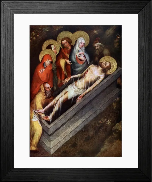 Framed Print : The Tomb of Christ, Master of the Trebon Altarpiece, about 1380, (1955). Artist: Master of the Trebon Altarpiece Framed Print : The Tomb of Christ, Master of the Trebon Altarpiece, about 1380, (1955). Artist: Master of the Trebon Altarpiece