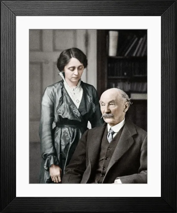 Framed Print : Thomas Hardy, English poet, novelist and dramatist with his second wife, Florence, 1912-1928 Framed Print : Thomas Hardy, English poet, novelist and dramatist with his second wife, Florence, 1912-1928