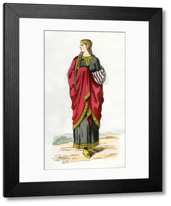 Framed Print : Young woman of the late Carolingian dynasty, c990 (1882-1884) Framed Print : Young woman of the late Carolingian dynasty, c990 (1882-1884)