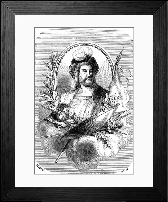 Framed Print : Pierre Terrail de Bayard, French soldier of the 16th century, 1882-1884. Artist: Gerard Framed Print : Pierre Terrail de Bayard, French soldier of the 16th century, 1882-1884. Artist: Gerard