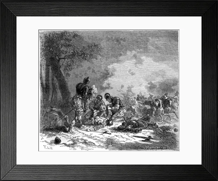 Framed Print : The death of the Prince d Orange, Florence, Italy, 1530 (1882-1884). Artist: Frederic Lix Framed Print : The death of the Prince d Orange, Florence, Italy, 1530 (1882-1884). Artist: Frederic Lix
