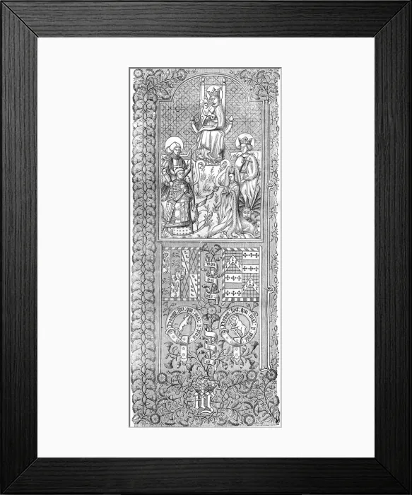 Framed Print : Miniature of a manuscript offered by Talbot and Margaret of Anjou, 15th century (1882-1884). Artist: Charaire et fils Framed Print : Miniature of a manuscript offered by Talbot and Margaret of Anjou, 15th century (1882-1884). Artist: Charaire et fils