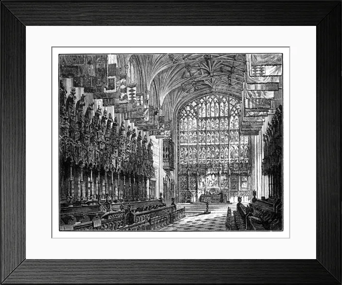 Framed Print : St Georges Chapel, Windsor, Showing Royal Gallery & Altar Framed Print : St Georges Chapel, Windsor, Showing Royal Gallery & Altar