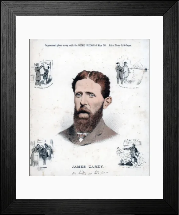 Framed Print : James Carey, Irish Republican and informer, 1883 Framed Print : James Carey, Irish Republican and informer, 1883
