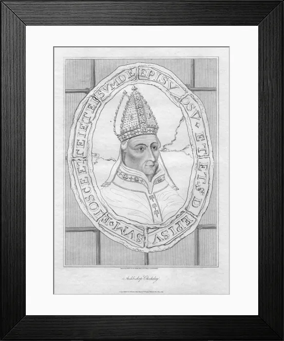 Framed Print : Henry Chicheley, Archbishop of Canterbury, (1805). Artist: R Roffe Framed Print : Henry Chicheley, Archbishop of Canterbury, (1805). Artist: R Roffe