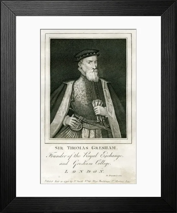 Framed Print : Sir Thomas Gresham, British merchant and financier, 16th century (1793) Framed Print : Sir Thomas Gresham, British merchant and financier, 16th century (1793)