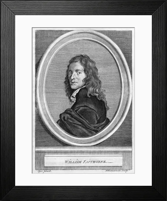 Framed Print : William Faithorne, 17th century English artist, c1800. Artist: Alexander Bannerman Framed Print : William Faithorne, 17th century English artist, c1800. Artist: Alexander Bannerman