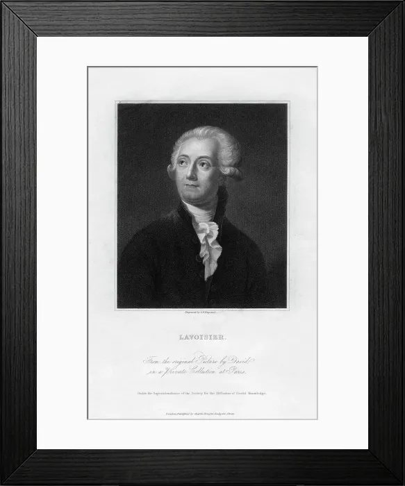 Framed Print : Antoine Lavoisier, 18th century French chemist, 19th century. Artist: CE Wagstaff Framed Print : Antoine Lavoisier, 18th century French chemist, 19th century. Artist: CE Wagstaff