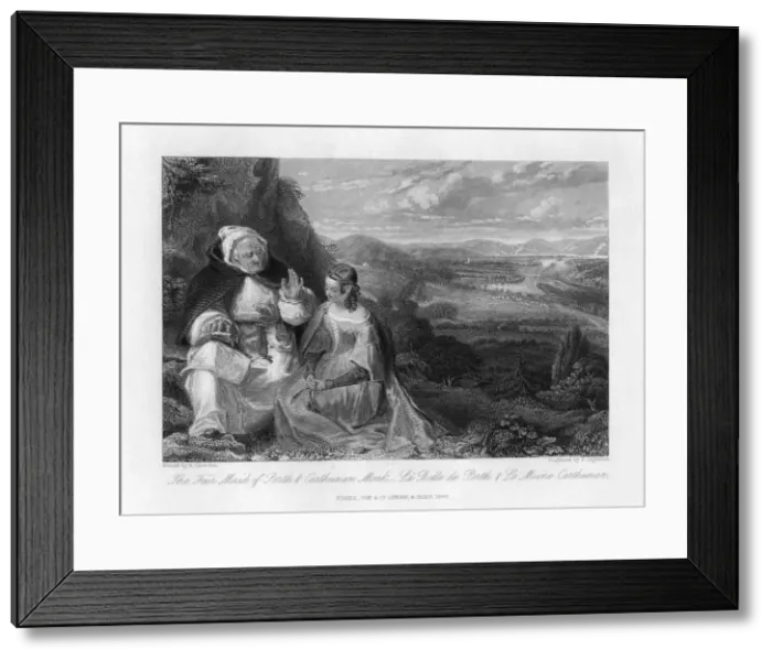 Framed Print : The Fair Maid of Perth and Carthusian Monk, 1845. Artist: Peter Lightfoot Framed Print : The Fair Maid of Perth and Carthusian Monk, 1845. Artist: Peter Lightfoot