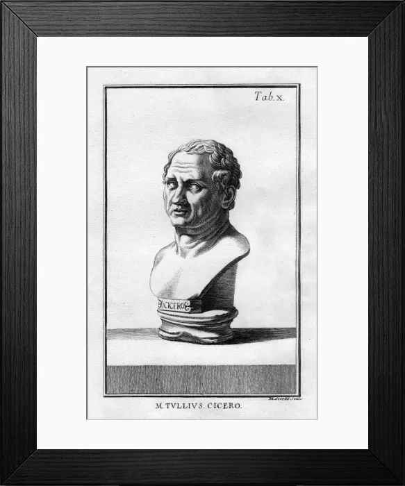 Framed Print : Marcus Tullius Cicero, Roman scholar, writer and statesman of the 1st century BC Framed Print : Marcus Tullius Cicero, Roman scholar, writer and statesman of the 1st century BC