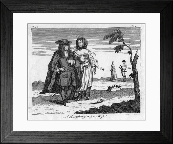 Framed Print : A Burghmaster and his Wife, c18th century(?) Framed Print : A Burghmaster and his Wife, c18th century(?)