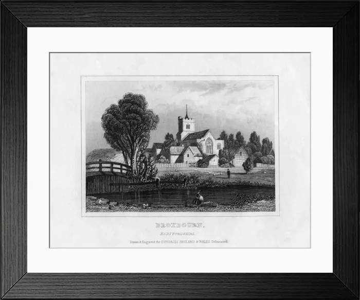 Framed Print : Broxbourne, Hertfordshire, mid 19th century Framed Print : Broxbourne, Hertfordshire, mid 19th century