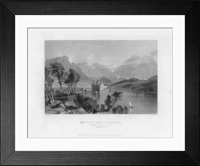 Framed Print : Kilchurn Castle, Loch Awe, looking towards Dalmally, Argyleshire, 19th century. Artist: Thomas Barber Framed Print : Kilchurn Castle, Loch Awe, looking towards Dalmally, Argyleshire, 19th century. Artist: Thomas Barber