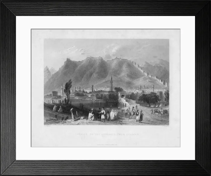 Framed Print : Antioch, on the approach from Suadeah, 1836. Artist: J Redaway Framed Print : Antioch, on the approach from Suadeah, 1836. Artist: J Redaway