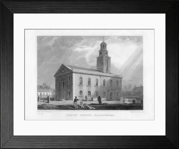 Framed Print : Christ Church, Blackfriars, Southwark, London, 19th century. Artist: R Acon Framed Print : Christ Church, Blackfriars, Southwark, London, 19th century. Artist: R Acon