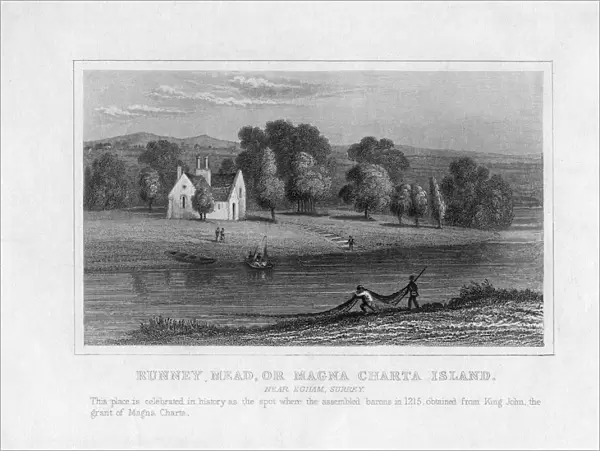 Runney Mead or Magna Charta Island, near Egham, Surrey, 19th century