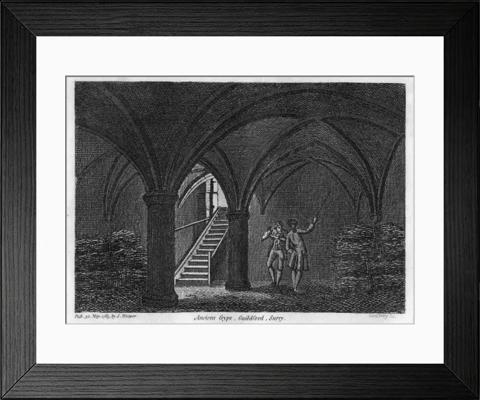 Framed Print : Ancient crypt, Guildford, Surrey, 1785. Artist: Godfrey Framed Print : Ancient crypt, Guildford, Surrey, 1785. Artist: Godfrey