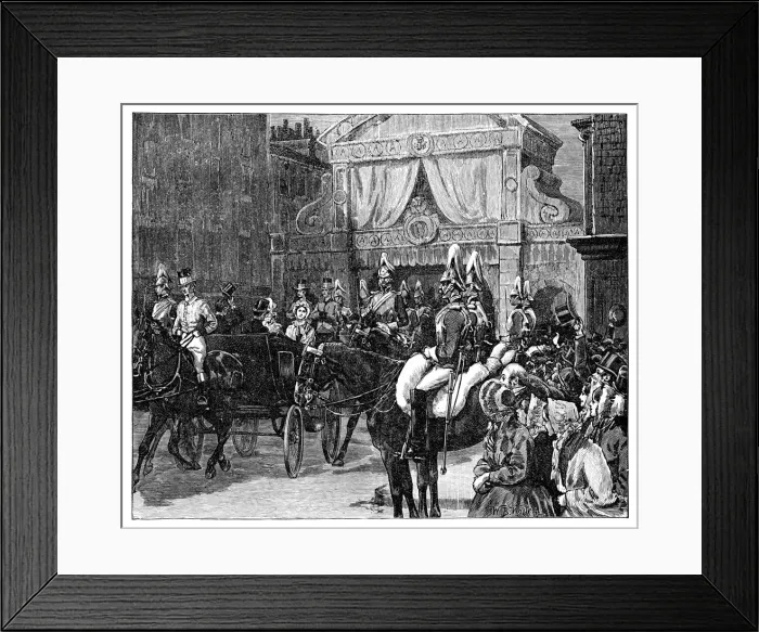 Framed Print : Entry of the Princess Alexandra into London, late 19th century Framed Print : Entry of the Princess Alexandra into London, late 19th century