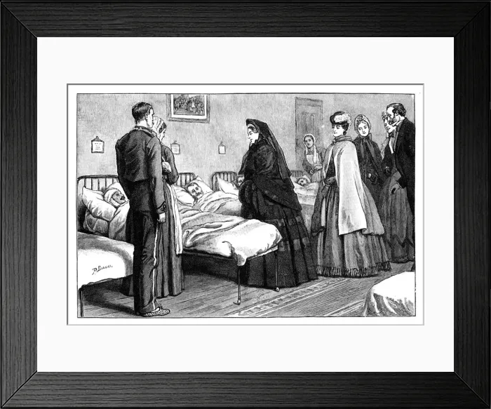 Framed Print : Visit of Queen Victoria to Netley Hospital, Hampshire, c1860s Framed Print : Visit of Queen Victoria to Netley Hospital, Hampshire, c1860s