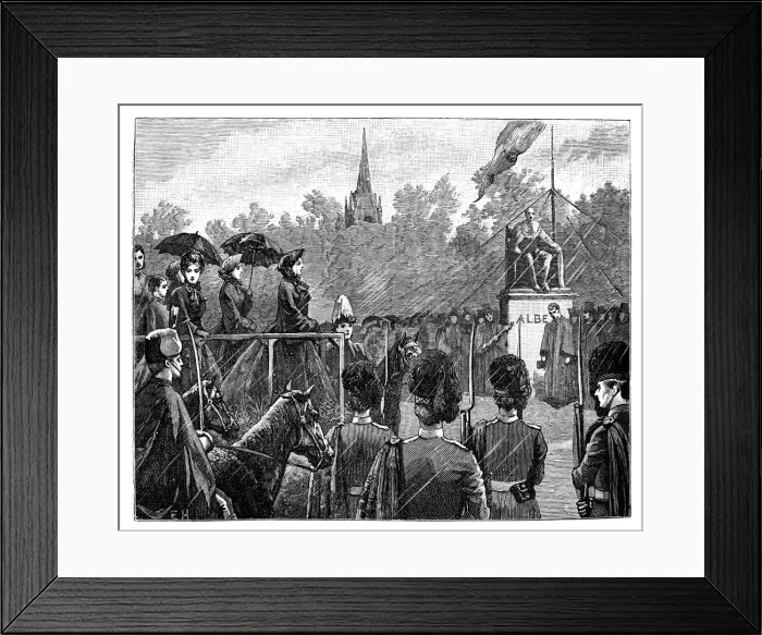Framed Print : Queen Victoria unveiling the statue of Prince Albert at Aberdeen, 19th century Framed Print : Queen Victoria unveiling the statue of Prince Albert at Aberdeen, 19th century