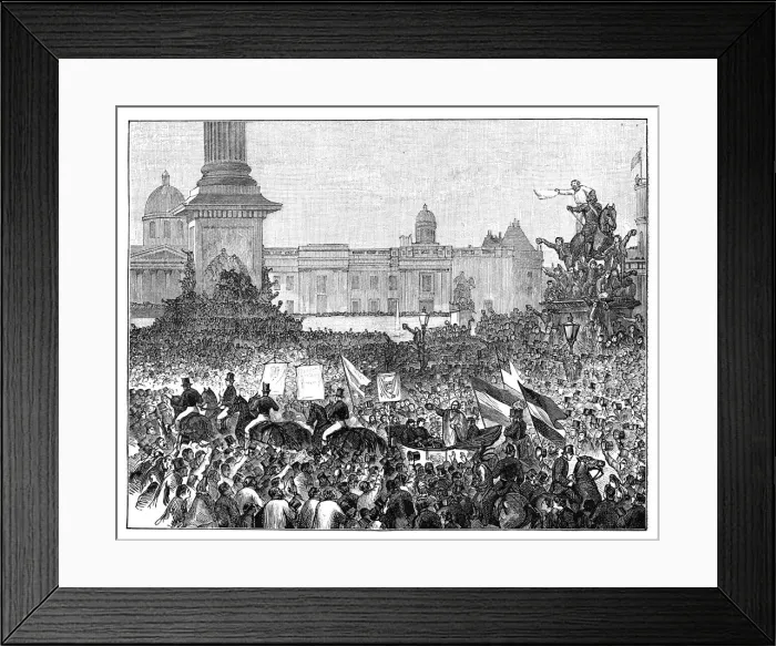 Framed Print : Giuseppe Garibaldis reception in Trafalgar Square, London, 1864 Framed Print : Giuseppe Garibaldis reception in Trafalgar Square, London, 1864