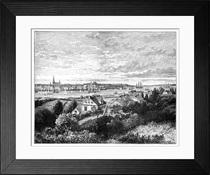 Framed Print : Kiel, Germany. Artist: J Carreras Framed Print : Kiel, Germany. Artist: J Carreras