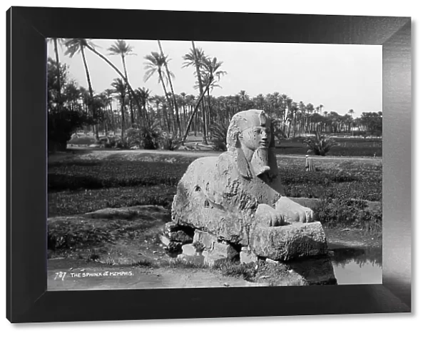 Alabaster Sphinx at Memphis, Egypt, c1920s-c1930s(?)