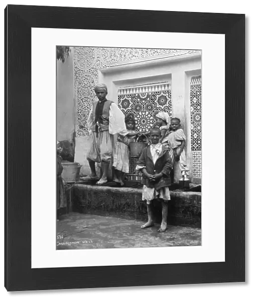 People at a well, Casablanca, Morocco, c1920s-c1930s(?)