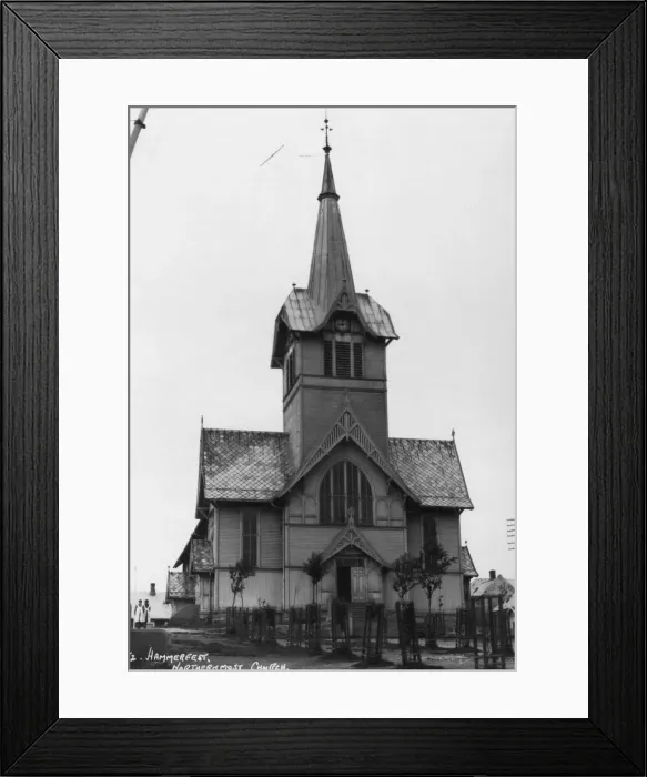 Framed Print : Church, Hammerfest, Finnmark, northern Norway, c1920s-c1930s(?) Framed Print : Church, Hammerfest, Finnmark, northern Norway, c1920s-c1930s(?)