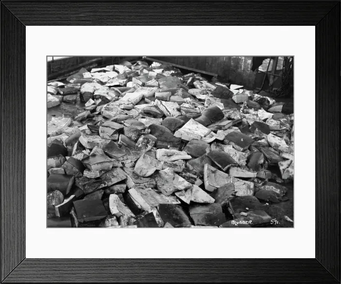 Framed Print : Whale blubber, Magdalene Bay, Spitzbergen, Norway, 1929