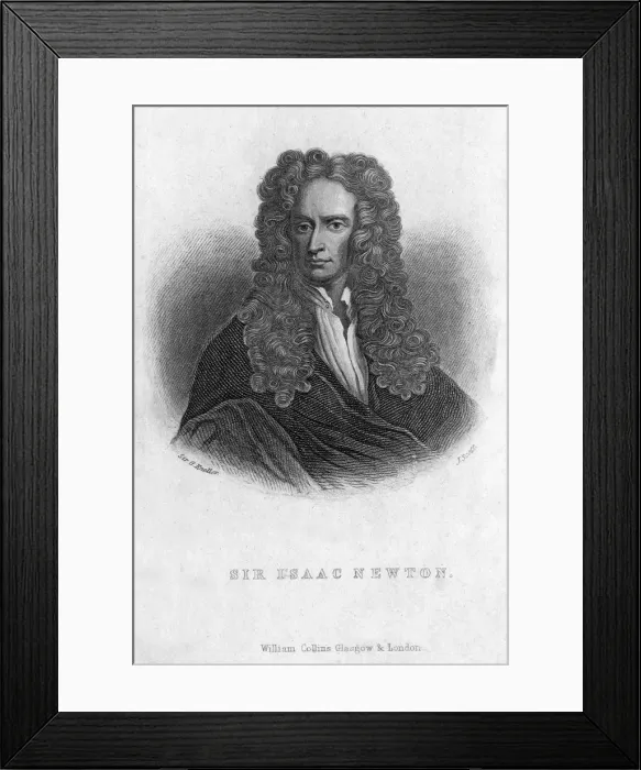 Framed Print : Sir Isaac Newton, English mathematician, astronomer and physicist, (19th century). Artist: J Scott Framed Print : Sir Isaac Newton, English mathematician, astronomer and physicist, (19th century). Artist: J Scott