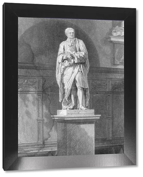 Statue of Sir Isaac Newton, English mathematician, astronomer and physicist, 19th century. Artist: John Le Keux