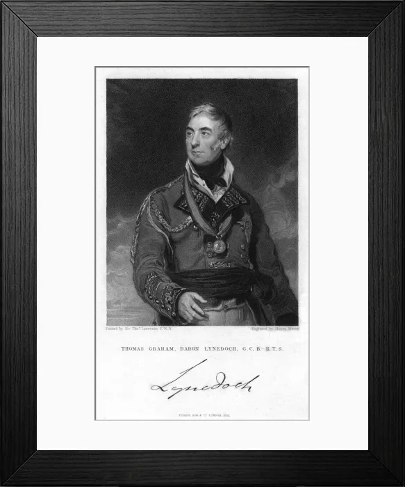 Framed Print : Thomas Graham, 1st Baron Lynedoch, Scottish politician and soldier, 1831. Artist: Henry Meyer Framed Print : Thomas Graham, 1st Baron Lynedoch, Scottish politician and soldier, 1831. Artist: Henry Meyer