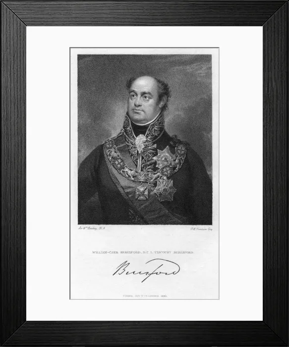Framed Print : William Beresford, 1st Viscount Beresford, British soldier and politician, 1830. Artist: Peltro William Tomkins Framed Print : William Beresford, 1st Viscount Beresford, British soldier and politician, 1830. Artist: Peltro William Tomkins