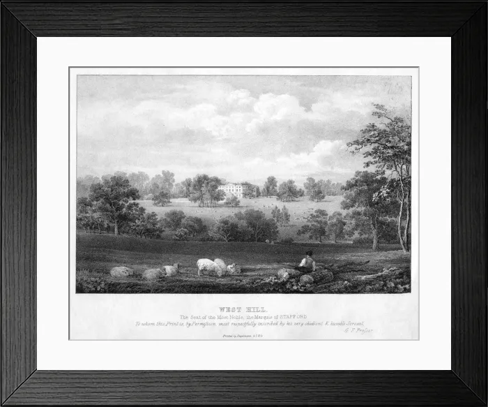 Framed Print : West Hill, near Wandsworth, London, 19th century. Artist: George Frederick Prosser Framed Print : West Hill, near Wandsworth, London, 19th century. Artist: George Frederick Prosser