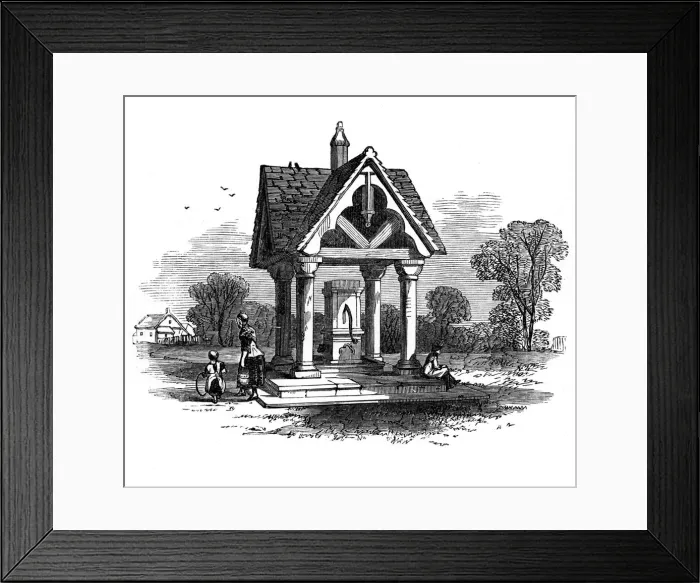 Framed Print : The well on Ockley Green, Surrey, 19th century Framed Print : The well on Ockley Green, Surrey, 19th century
