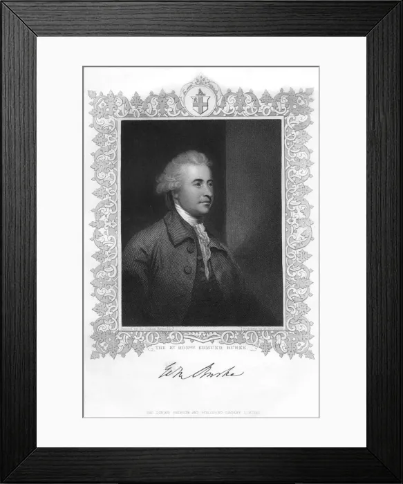 Framed Print : Edmund Burke, Irish statesman, author, orator, political theorist, and philosopher, 19th century. Artist: H Robinson Framed Print : Edmund Burke, Irish statesman, author, orator, political theorist, and philosopher, 19th century. Artist: H Robinson