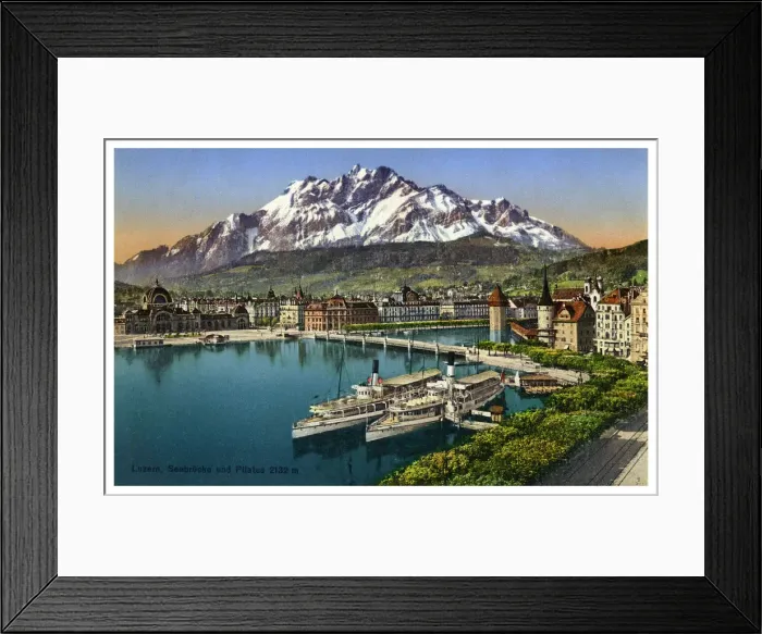 Framed Print : Lucerne, Switzerland, 20th century Framed Print : Lucerne, Switzerland, 20th century