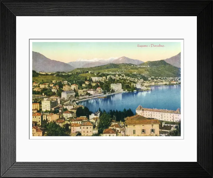 Framed Print : Lugano, Switzerland, 20th century Framed Print : Lugano, Switzerland, 20th century