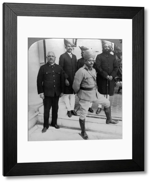 Framed Print : The Maharaja of Gwalior at home, Madhya Pradesh, India, c1900s(?). Artist: Underwood & Underwood Framed Print : The Maharaja of Gwalior at home, Madhya Pradesh, India, c1900s(?). Artist: Underwood & Underwood
