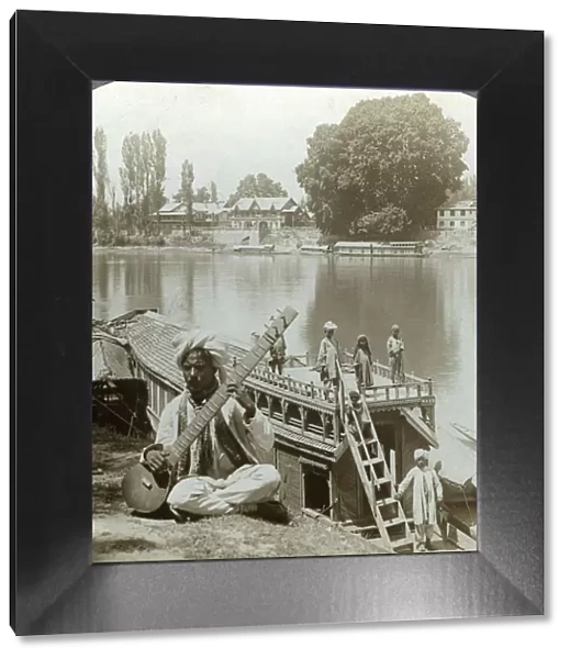 Houseboat party, Jhelum River, Kashmir, India, c1900s(?). Artist: Underwood & Underwood