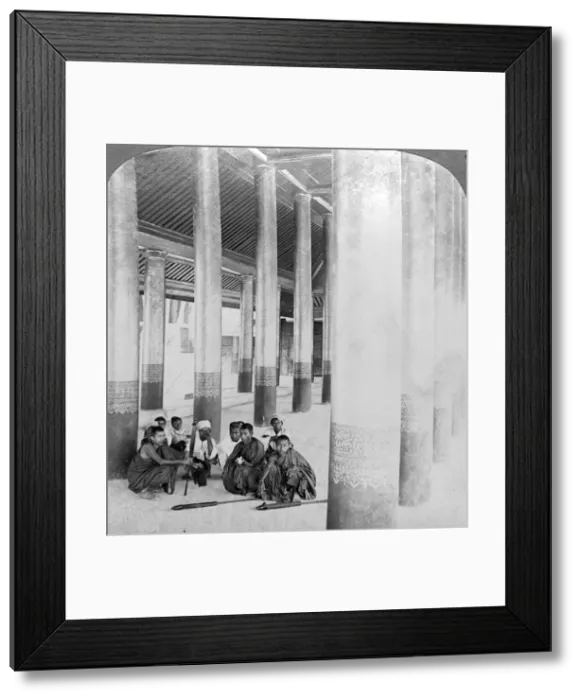 Framed Print : Inside the audience hall, Mandalay Palace, Burma, c1900s(?). Artist: Underwood & Underwood Framed Print : Inside the audience hall, Mandalay Palace, Burma, c1900s(?). Artist: Underwood & Underwood