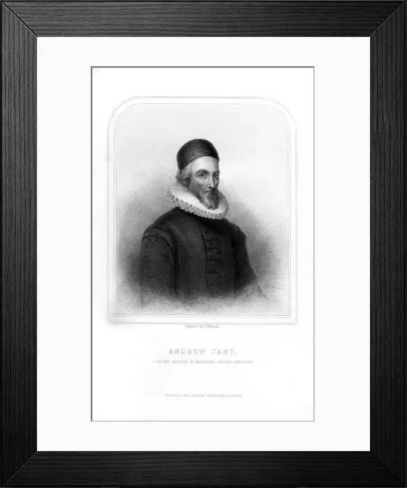 Framed Print : Andrew Cant, Presbyterian minister and leader of the Scottish Covenanters, (1870). Artist:s Freeman Framed Print : Andrew Cant, Presbyterian minister and leader of the Scottish Covenanters, (1870). Artist:s Freeman