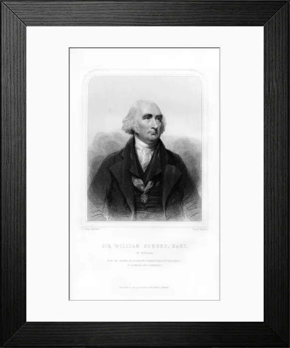 Framed Print : Sir William Forbes of Pitsligo, 6th Baronet, Scottish banker, (1870). Artist: Henry Robinson Framed Print : Sir William Forbes of Pitsligo, 6th Baronet, Scottish banker, (1870). Artist: Henry Robinson