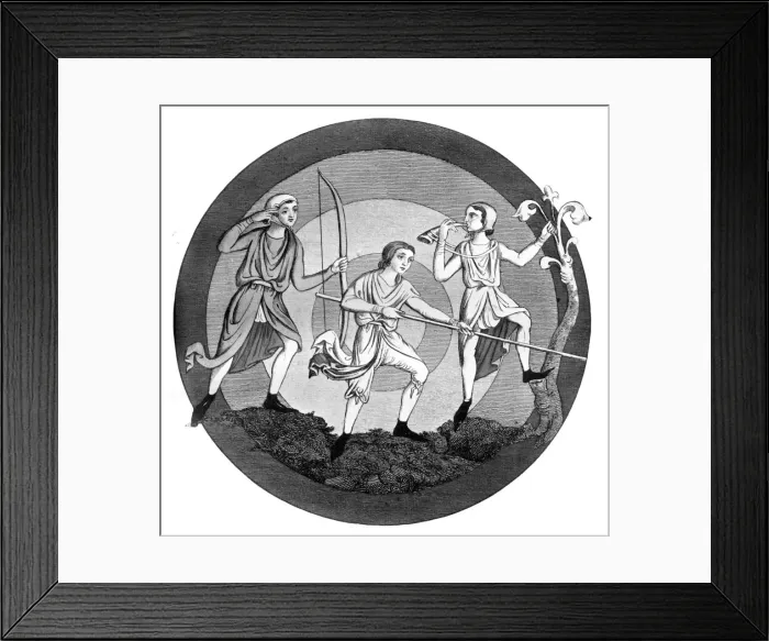 Framed Print : Hunting costume, 13th century, (1910) Framed Print : Hunting costume, 13th century, (1910)