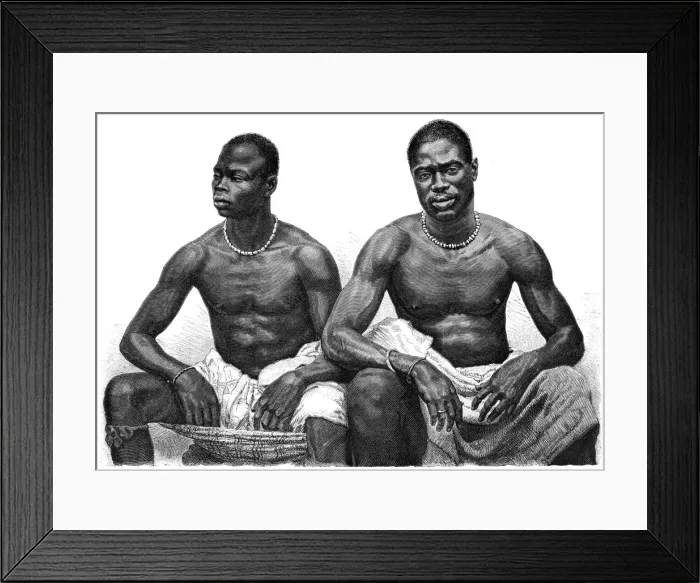Framed Print : Two men from Assinie, Guinea, c1860-1920. Artist: Jean Andre Rixens Framed Print : Two men from Assinie, Guinea, c1860-1920. Artist: Jean Andre Rixens